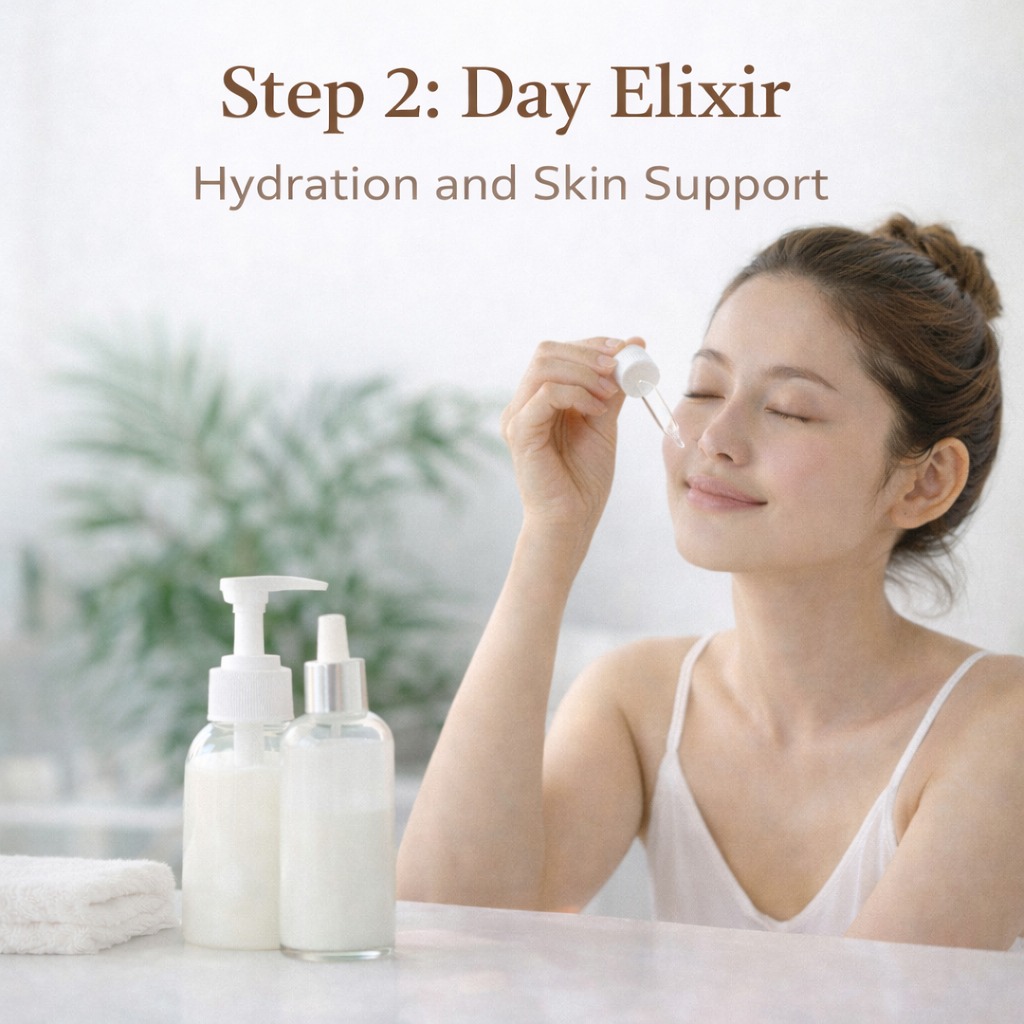 Step 2: Day Elixir – Hydration and Skin Support